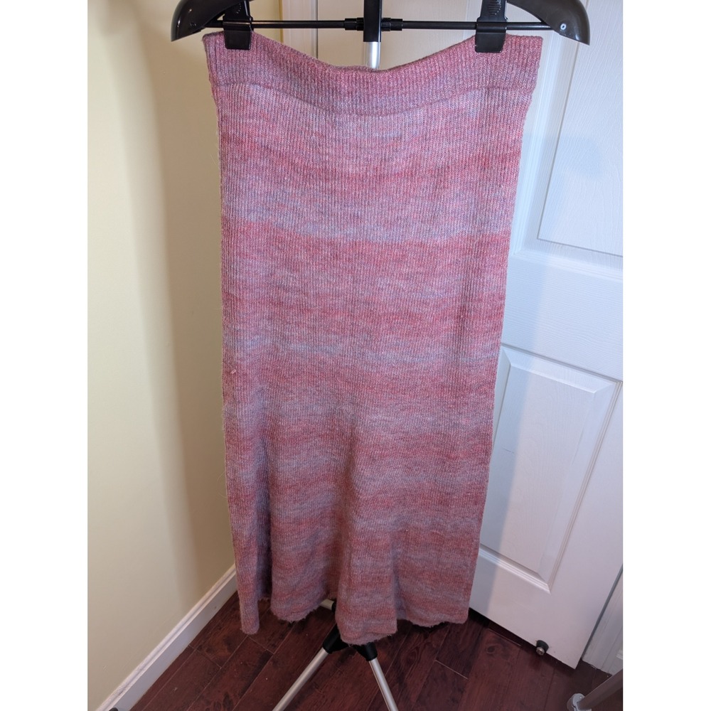 Free People Leanna Swit Sweater Skirt Womens L Pink Marled Wool Alpaca Blend